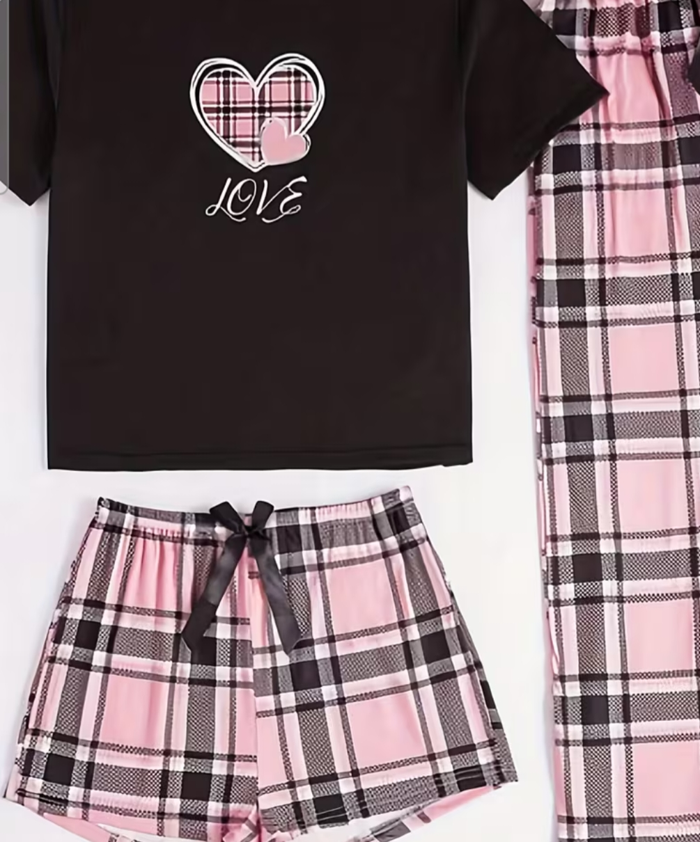 Womens 3pc pjs set