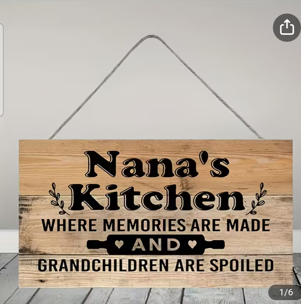Nans kitchen plaque