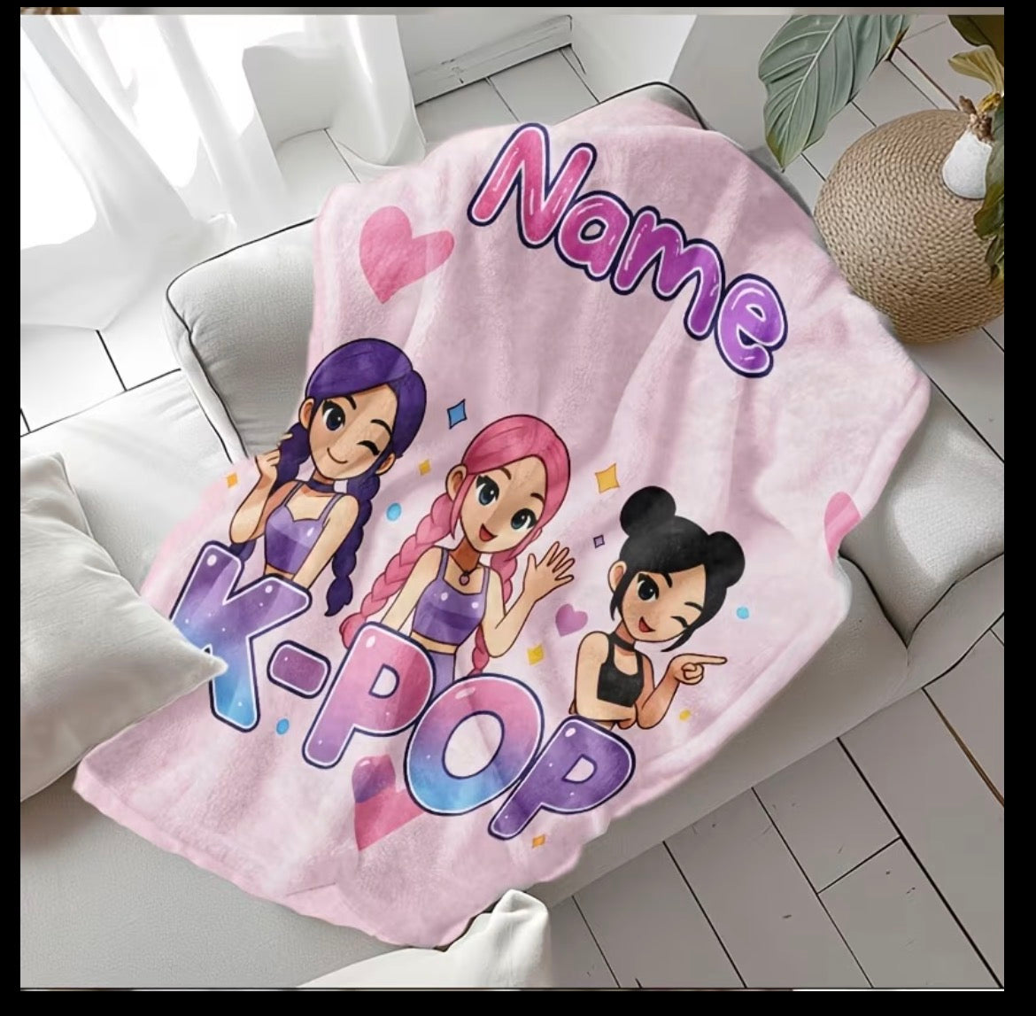 Personiled K Pop Blanket