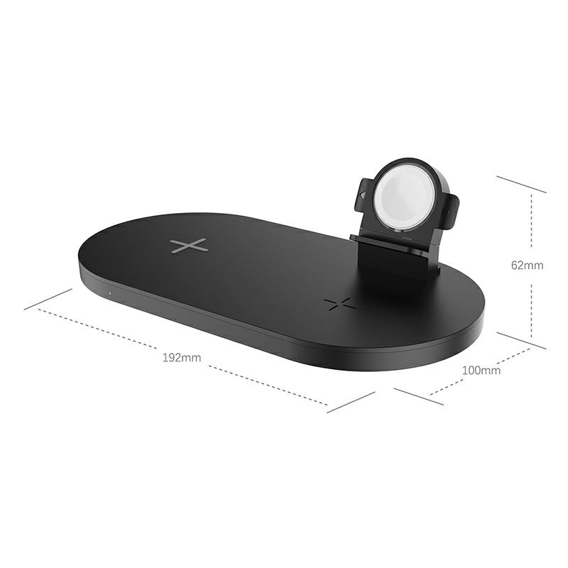 3 in 1 Wireless 10W Qi Fast Charger Station