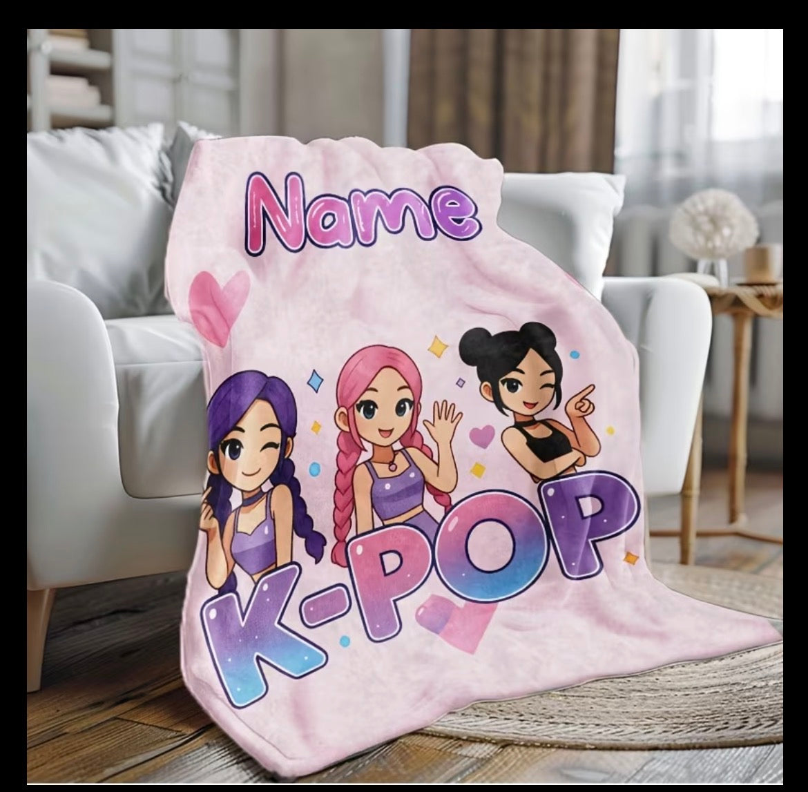 Personiled K Pop Blanket