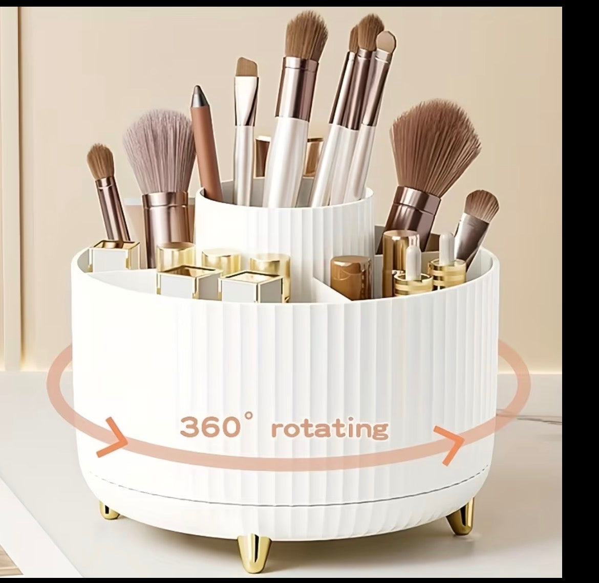 360 Rotating Make Up Brushes Holder