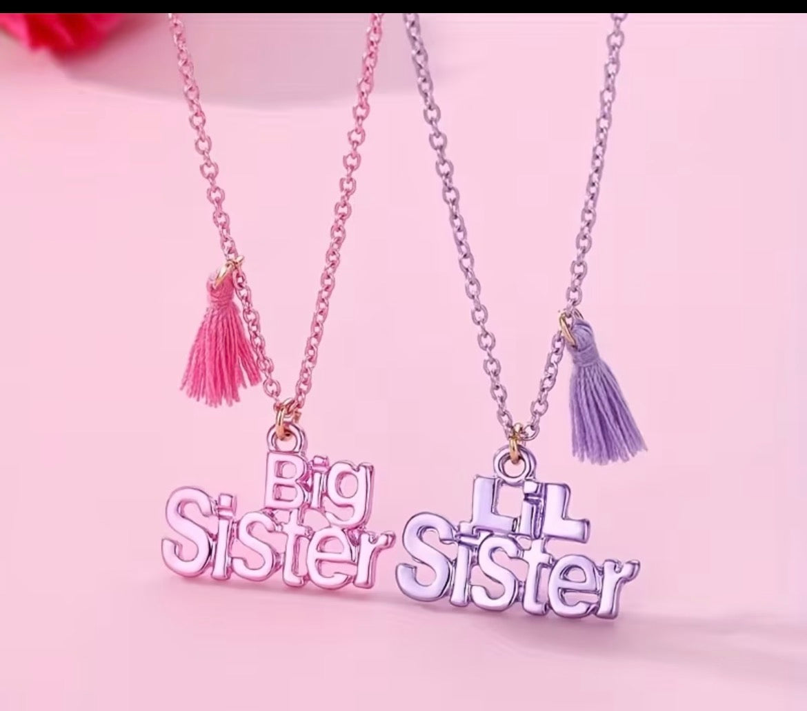 2PC Little Sister & Big Sister Necklace