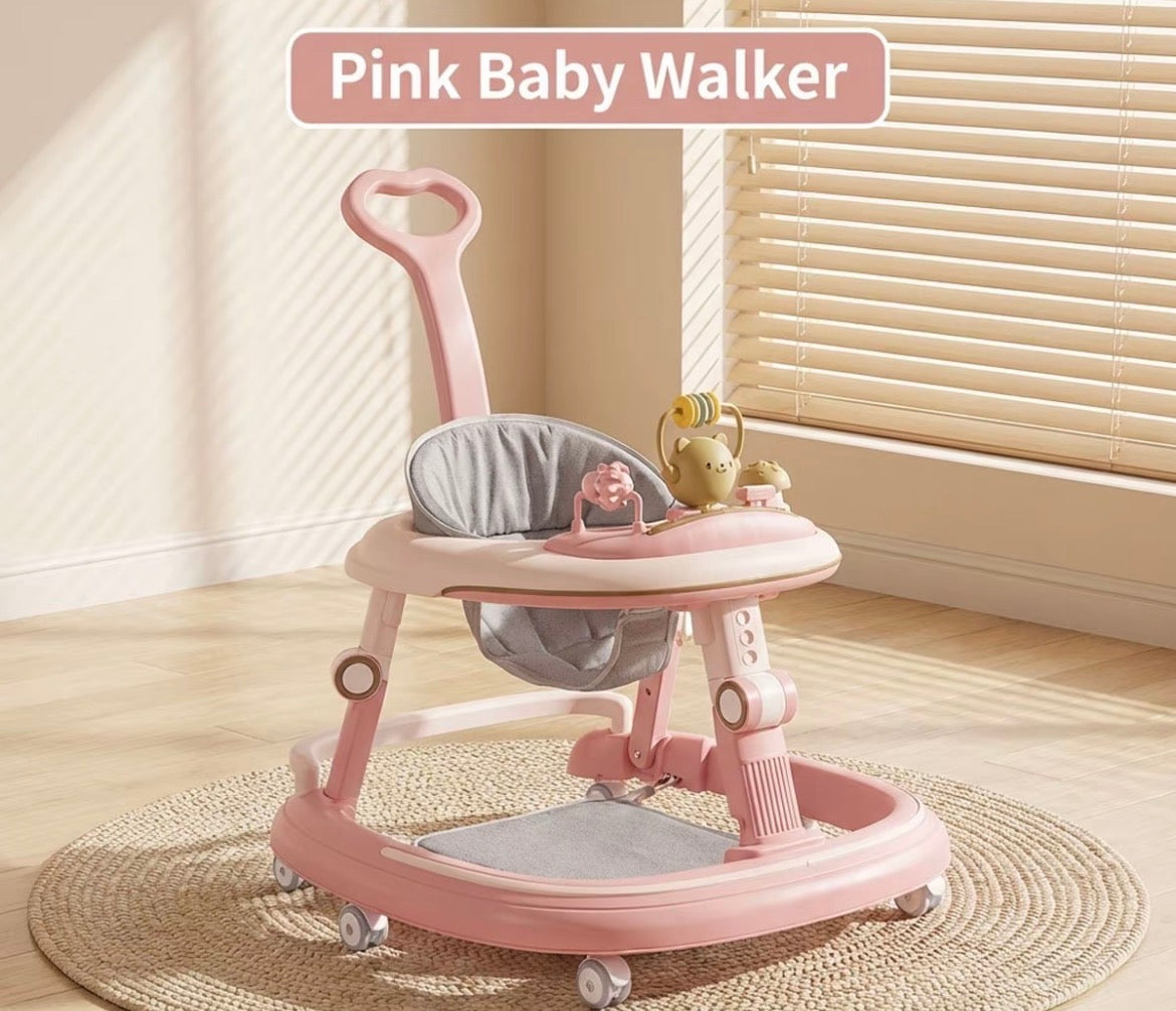 Baby Walker, 4-in-1 Baby Walker with Wheels Portable, Foldable Infant Toddler