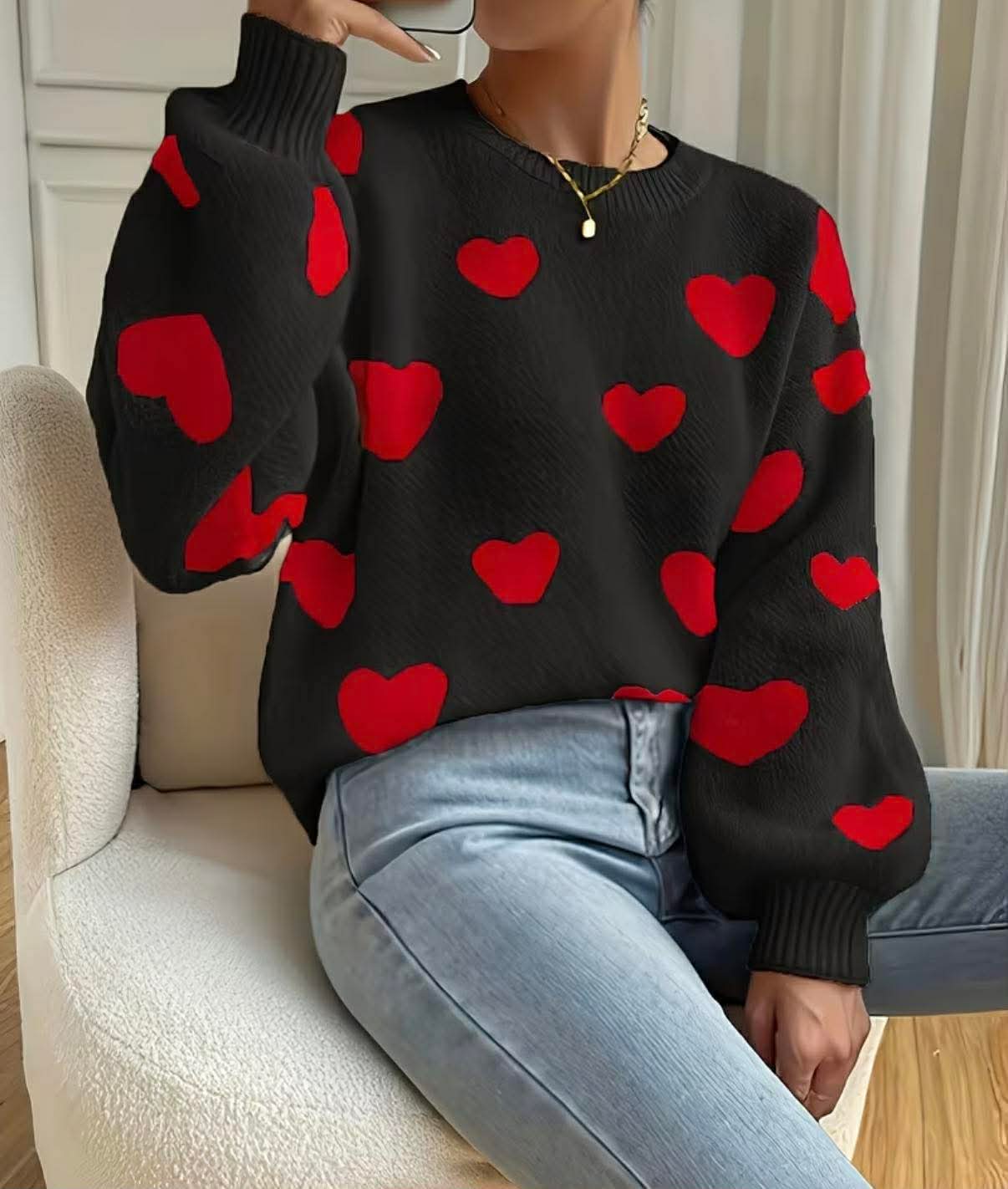 Women Heart Jumper