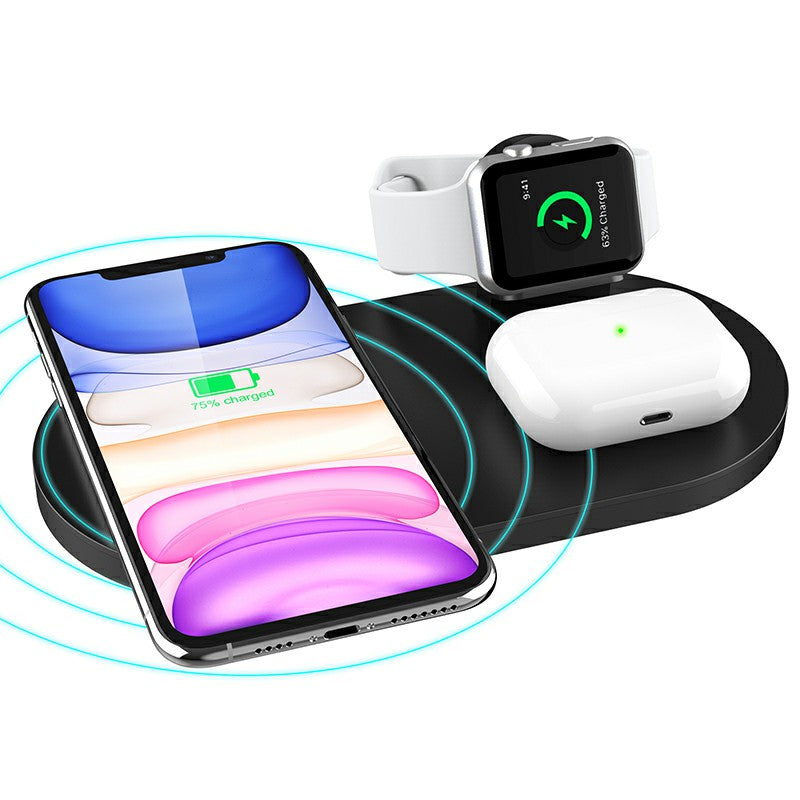 3 in 1 Wireless 10W Qi Fast Charger Station