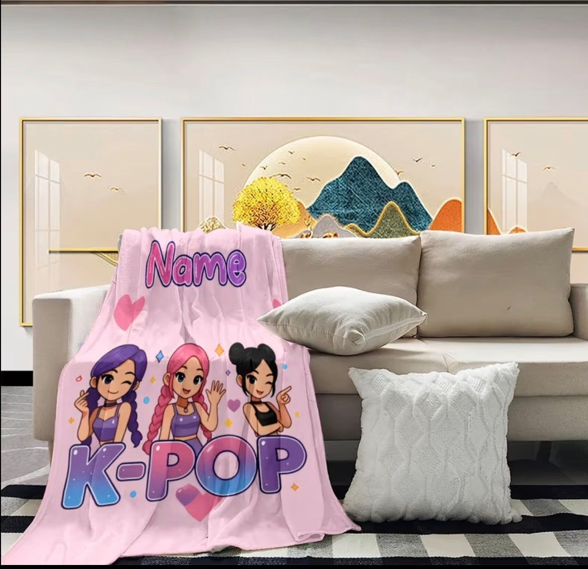 Personiled K Pop Blanket
