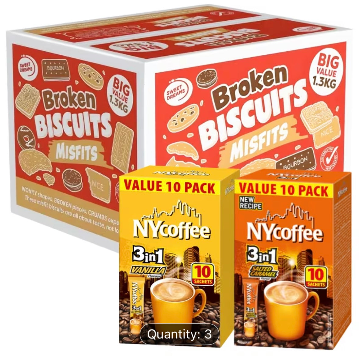 Broken Biscuits & coffee