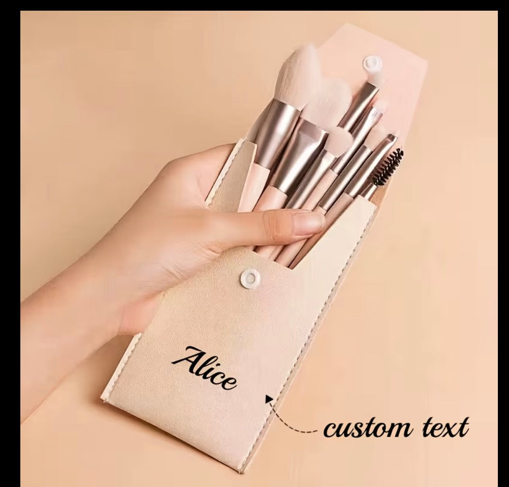 Personiled make up Brushes and case
