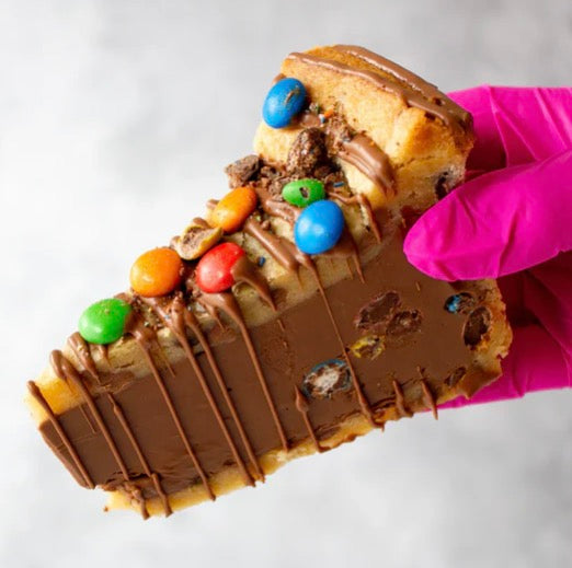 M&M Cookie Pie Slice