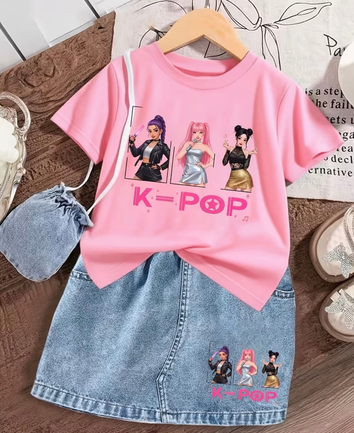 K Pop TShirt & Skrit Sets