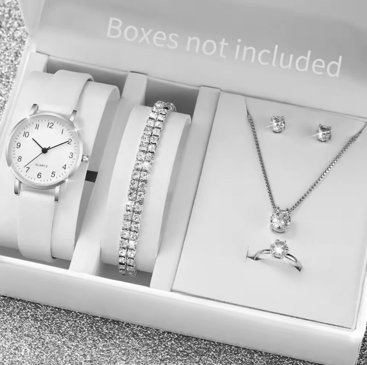 5/6pces Fashion Women’s Quartz Watch set