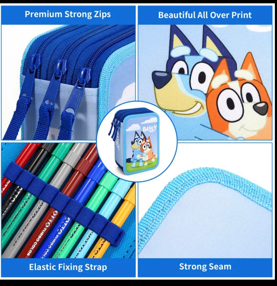Blue Dog Pencil Case