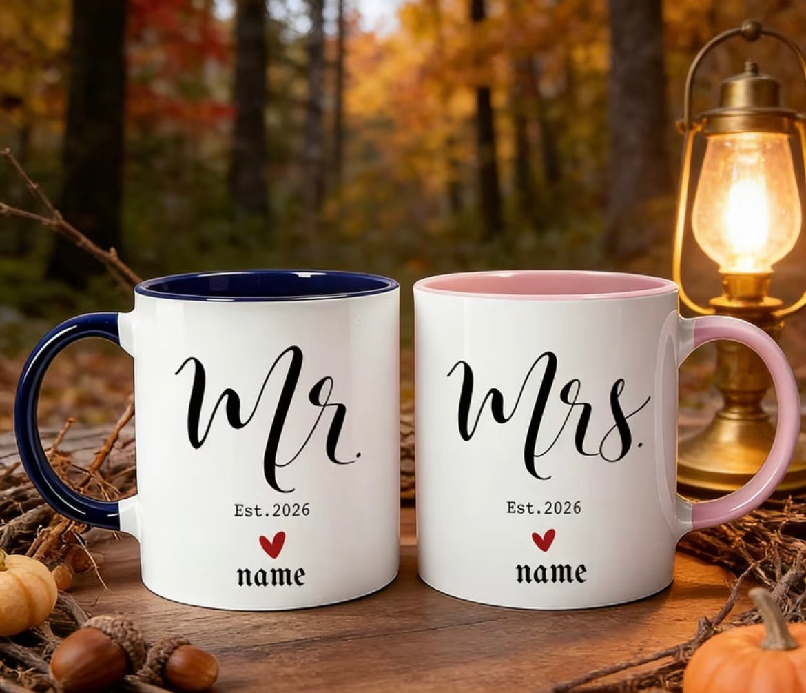 Personiled Mr & Mrs Cups