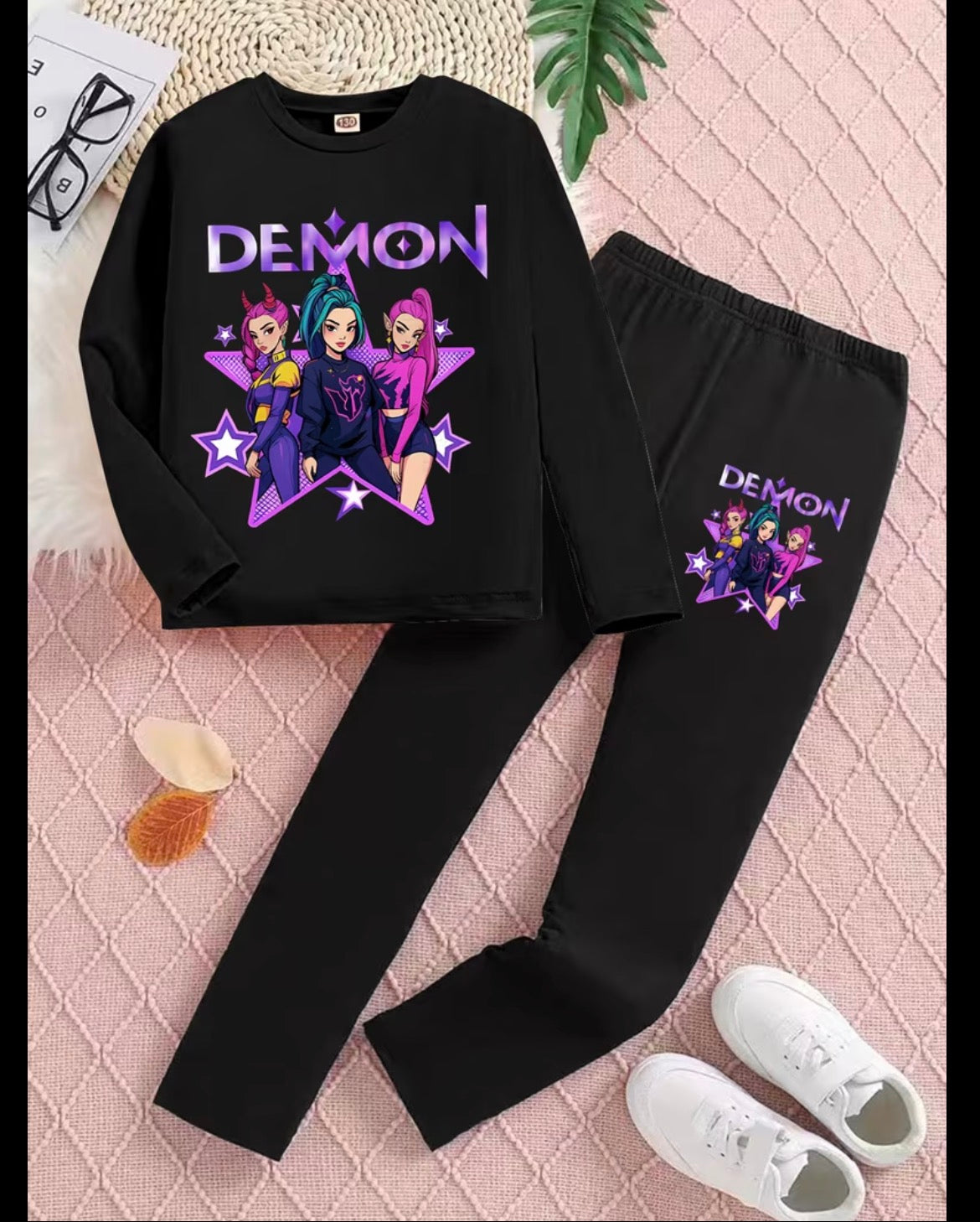 Girls K Pop Jumper & Trousers