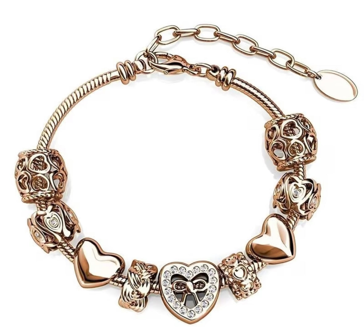 Women’s heart charm bracelet