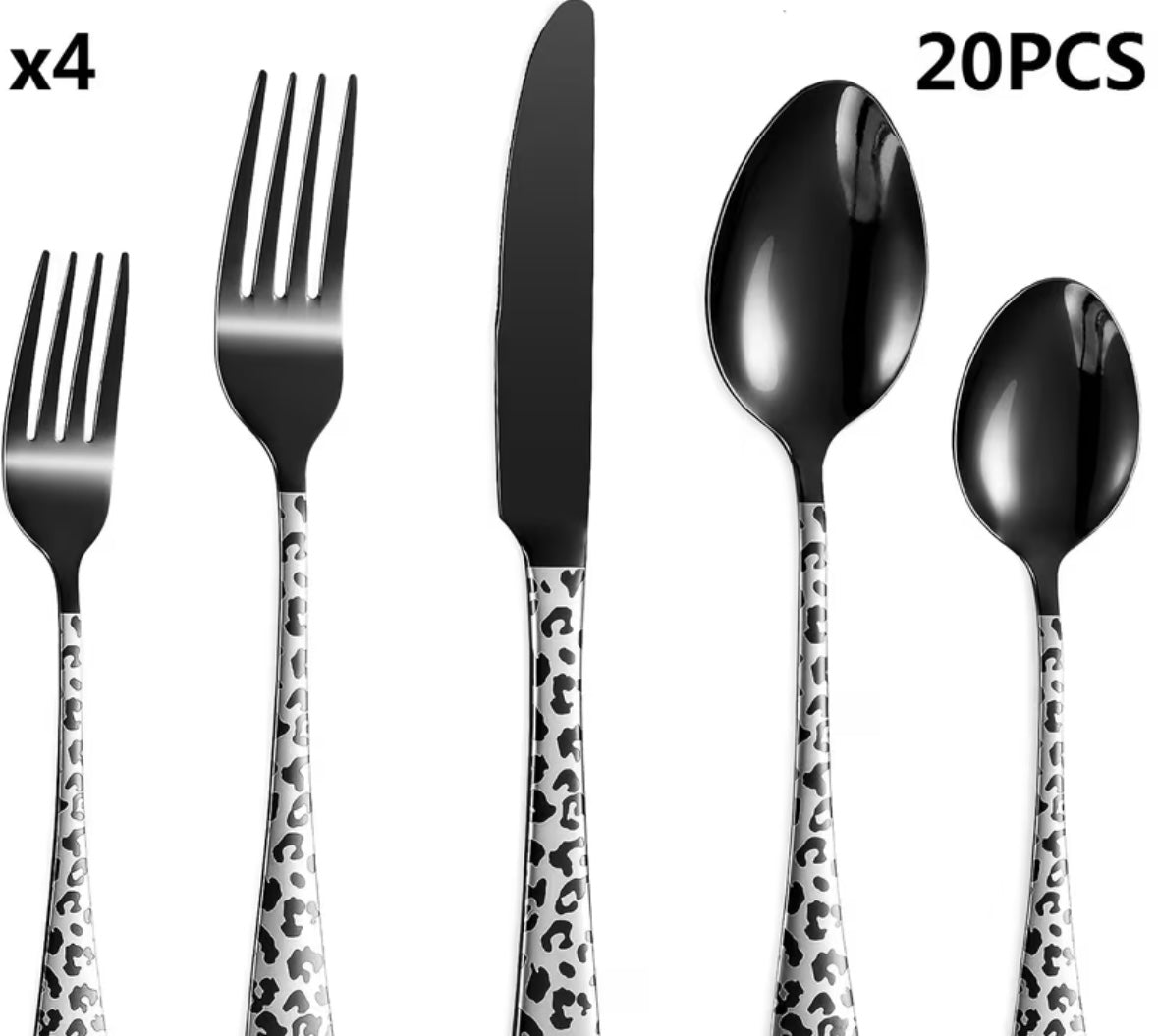 Black Cutlery Set