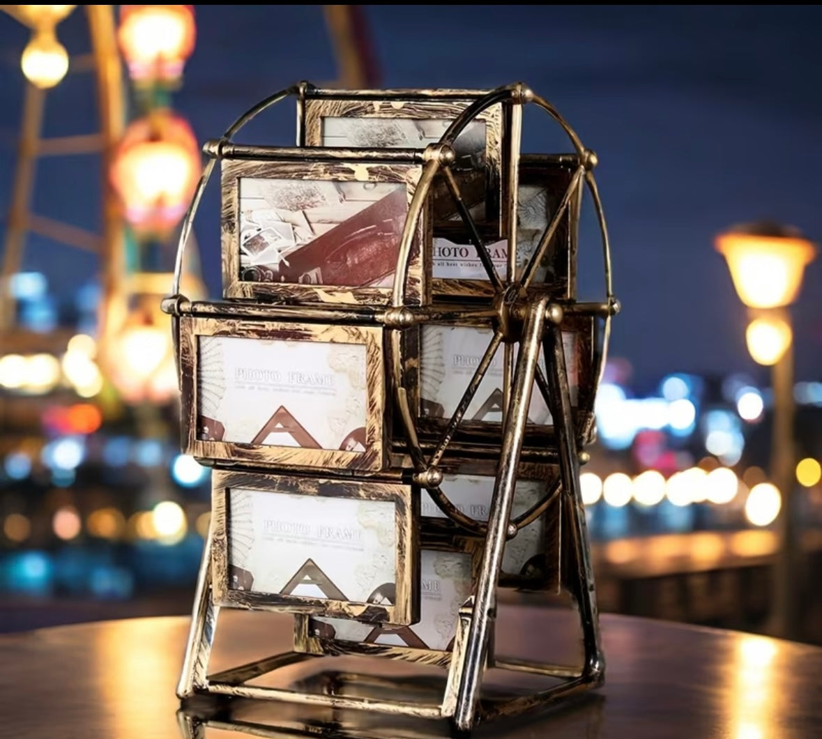 Vintage Rotating Ferris Wheel Photo Frame