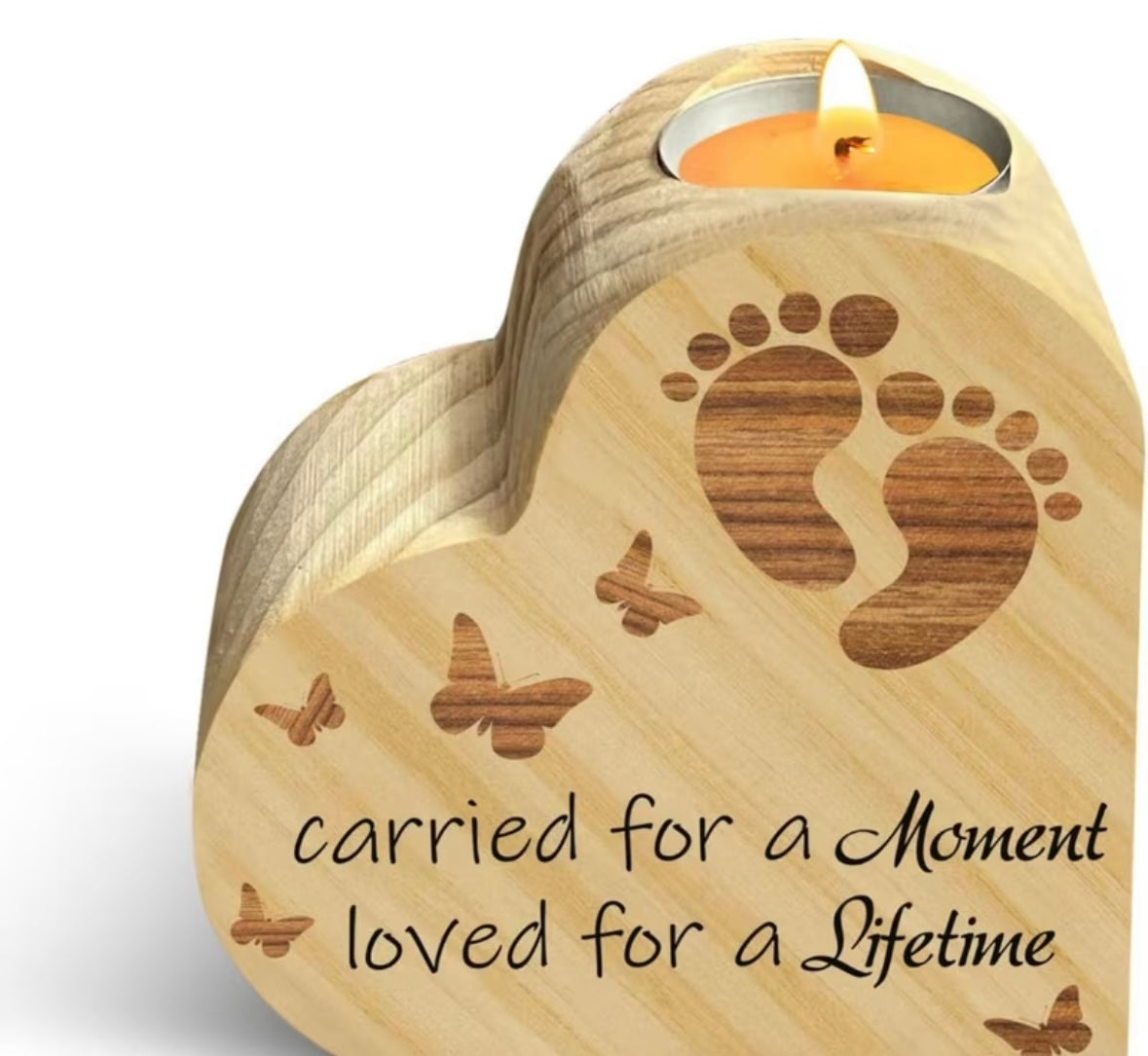 Carried for a moment tea light holder