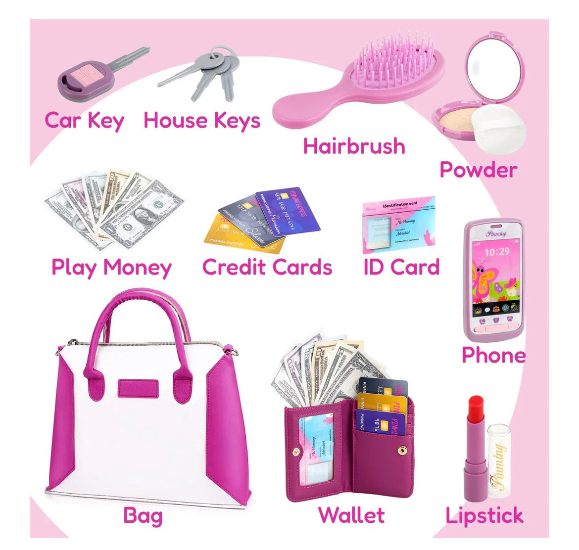 Toy Purse & Pretend Make Up