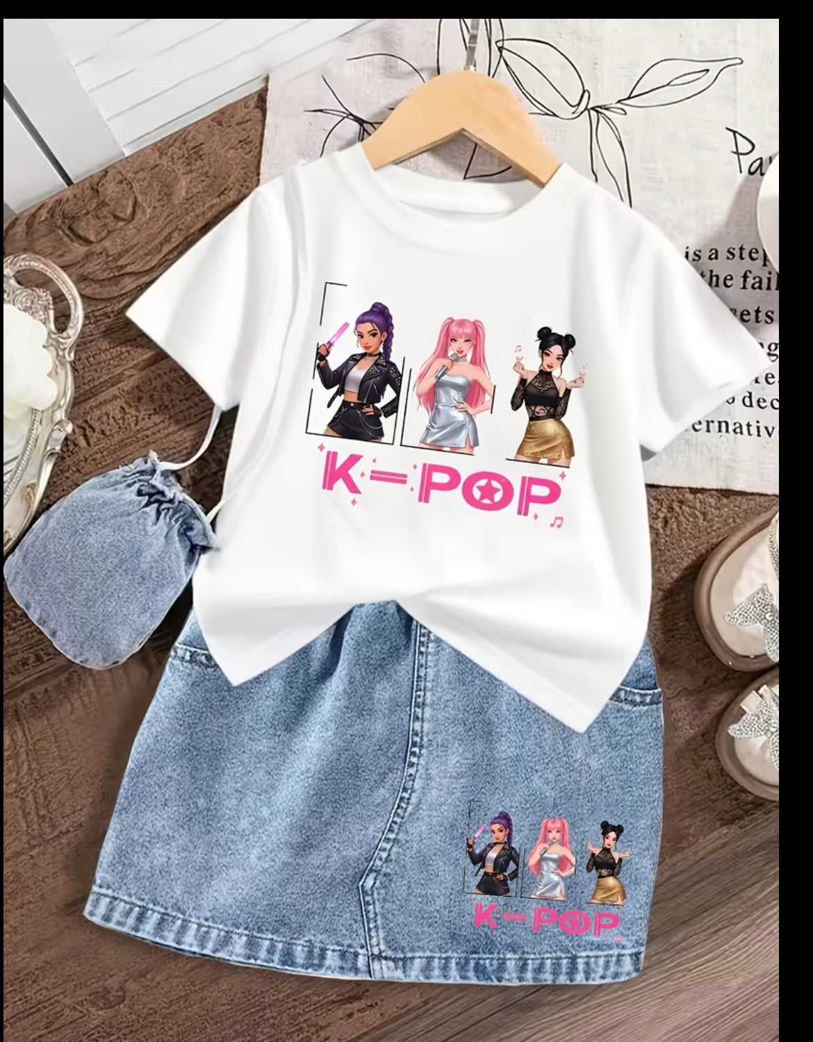 K Pop TShirt & Skrit Sets