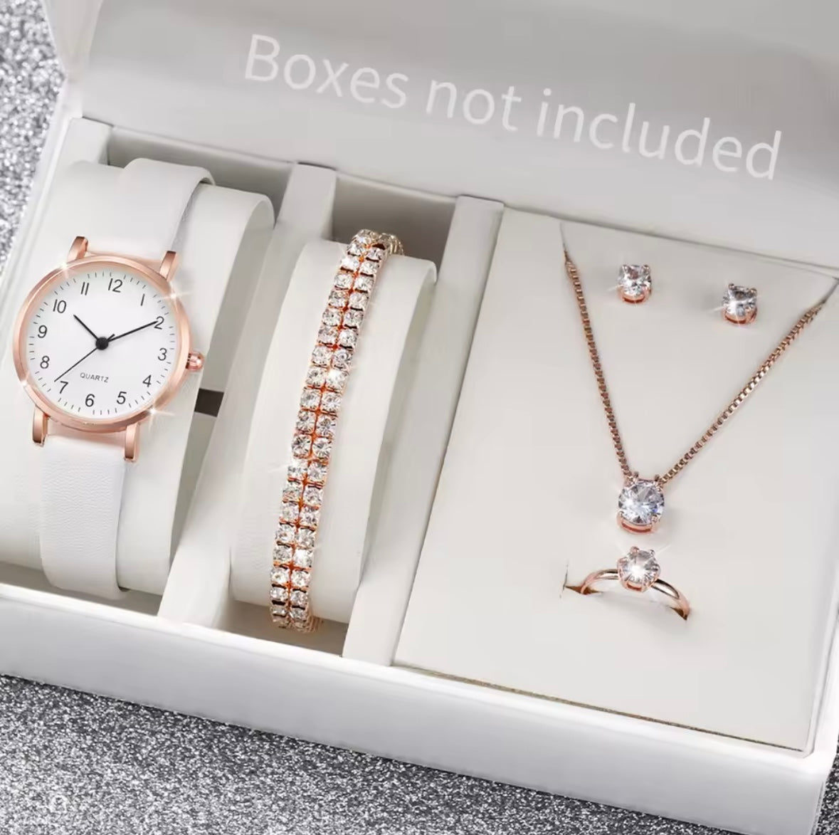 5/6pces Fashion Women’s Quartz Watch set
