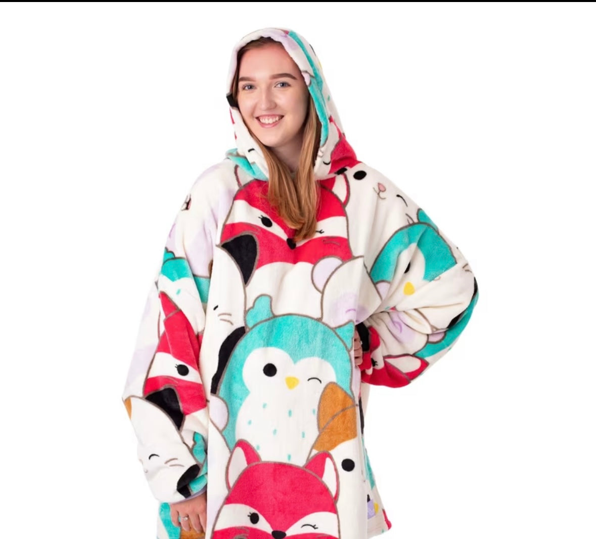 Squishmallows women’s wearable hoodie blanket
