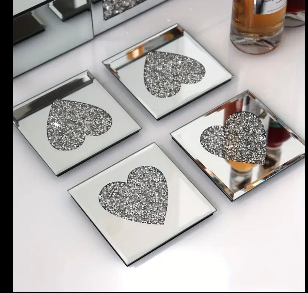 Set Of 4 Crushed Dimond Coasters