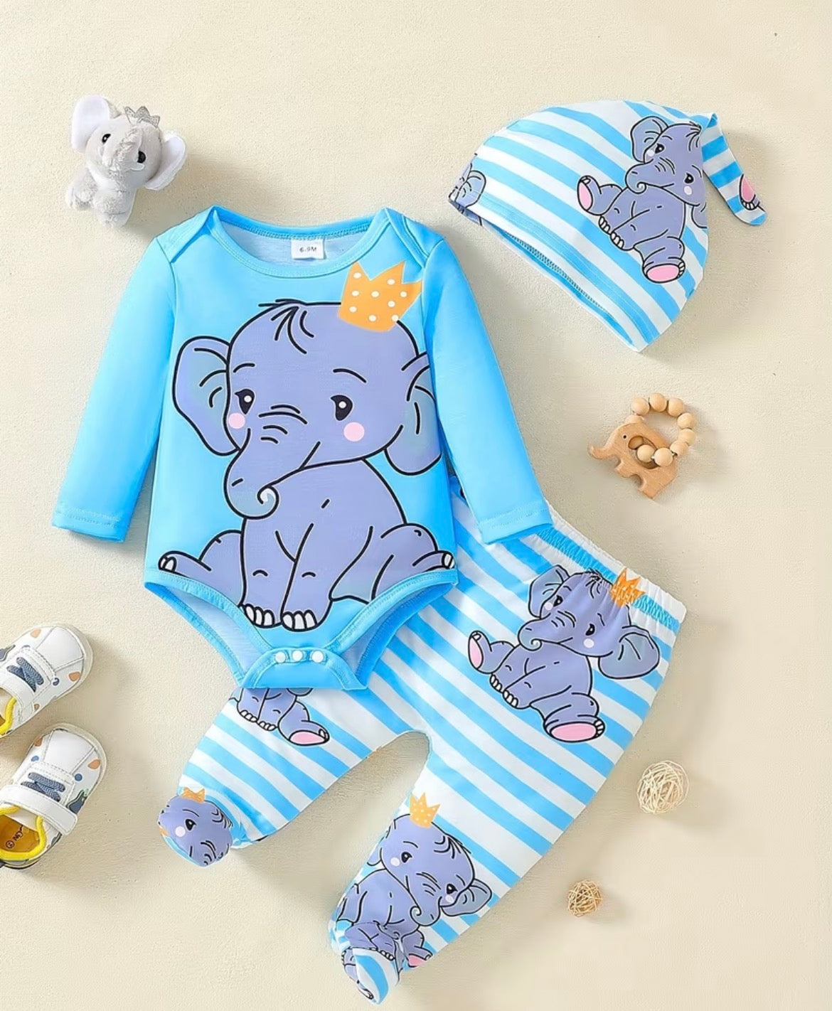 Elephant 3PC Baby Boy