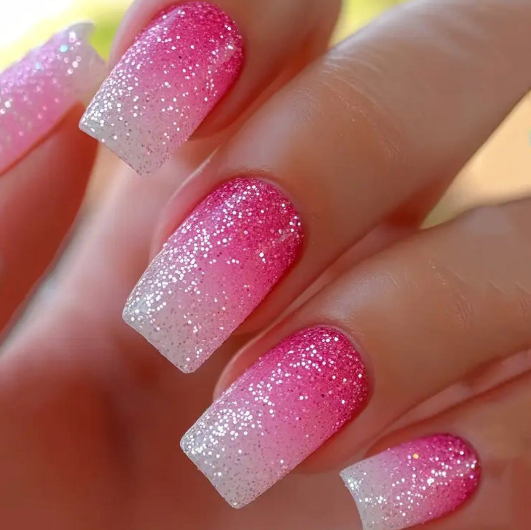 24pcs Press On Glitter Nails