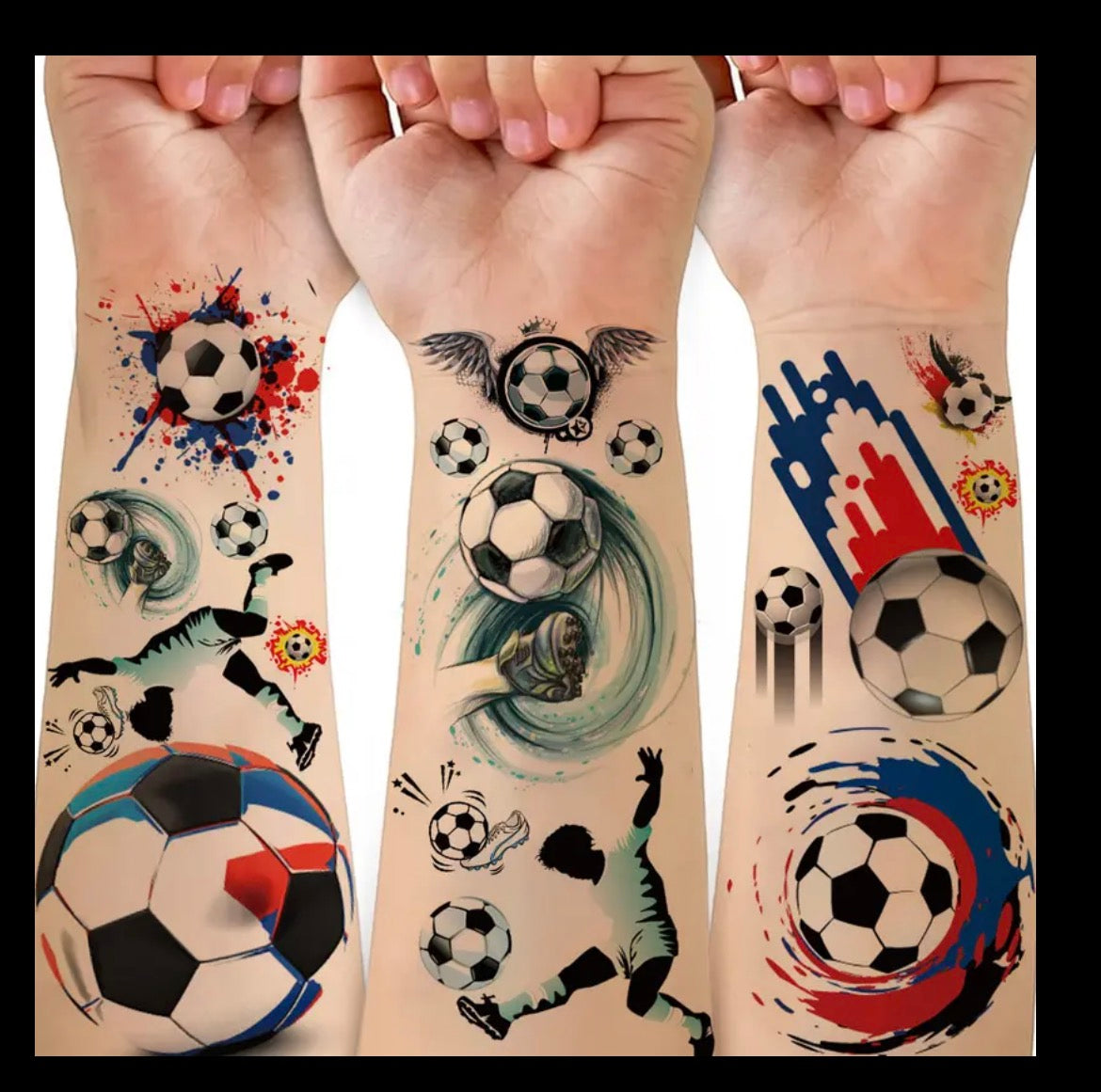 10PC Football Tattoos