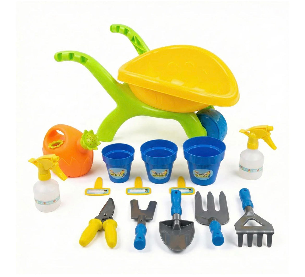 Kids Garden Wheelbarrow Playset