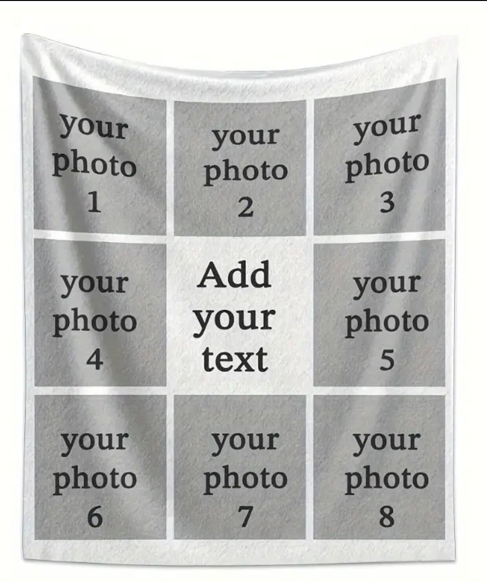 Personiled Photo & Text Blanket