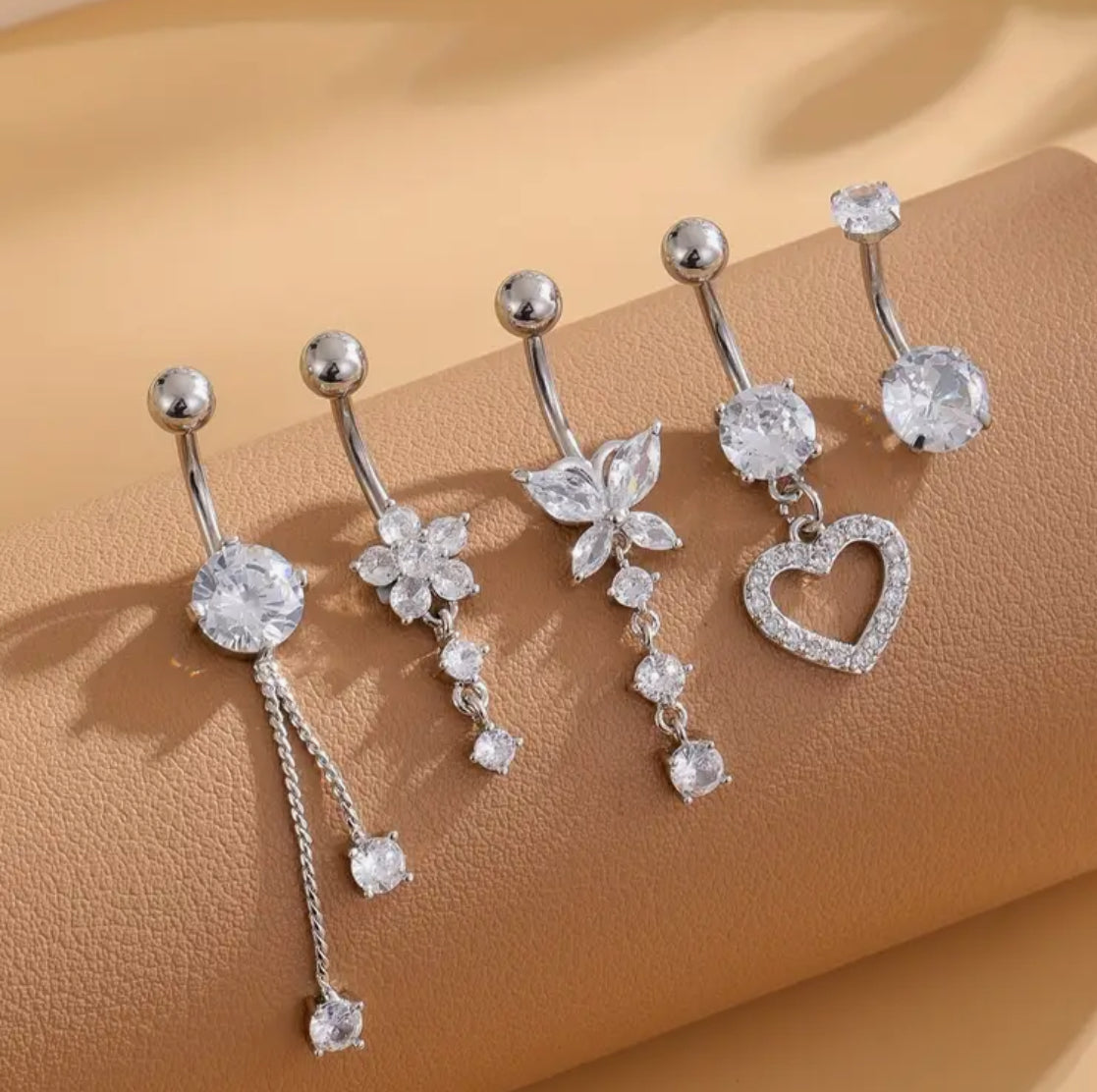 5pcs Belly Bar Piercings