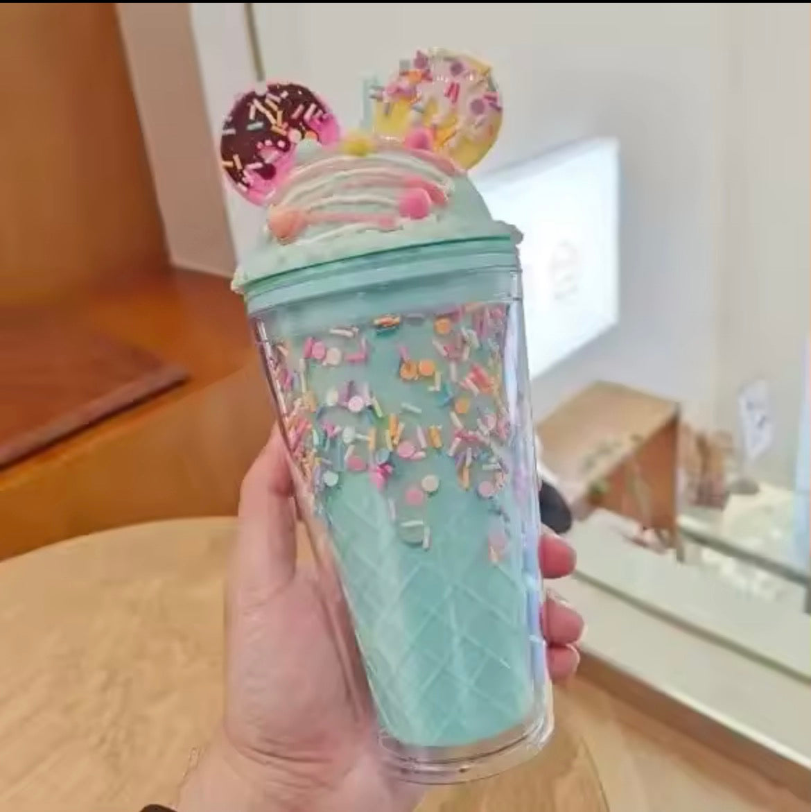 Mouse Cup With Straw