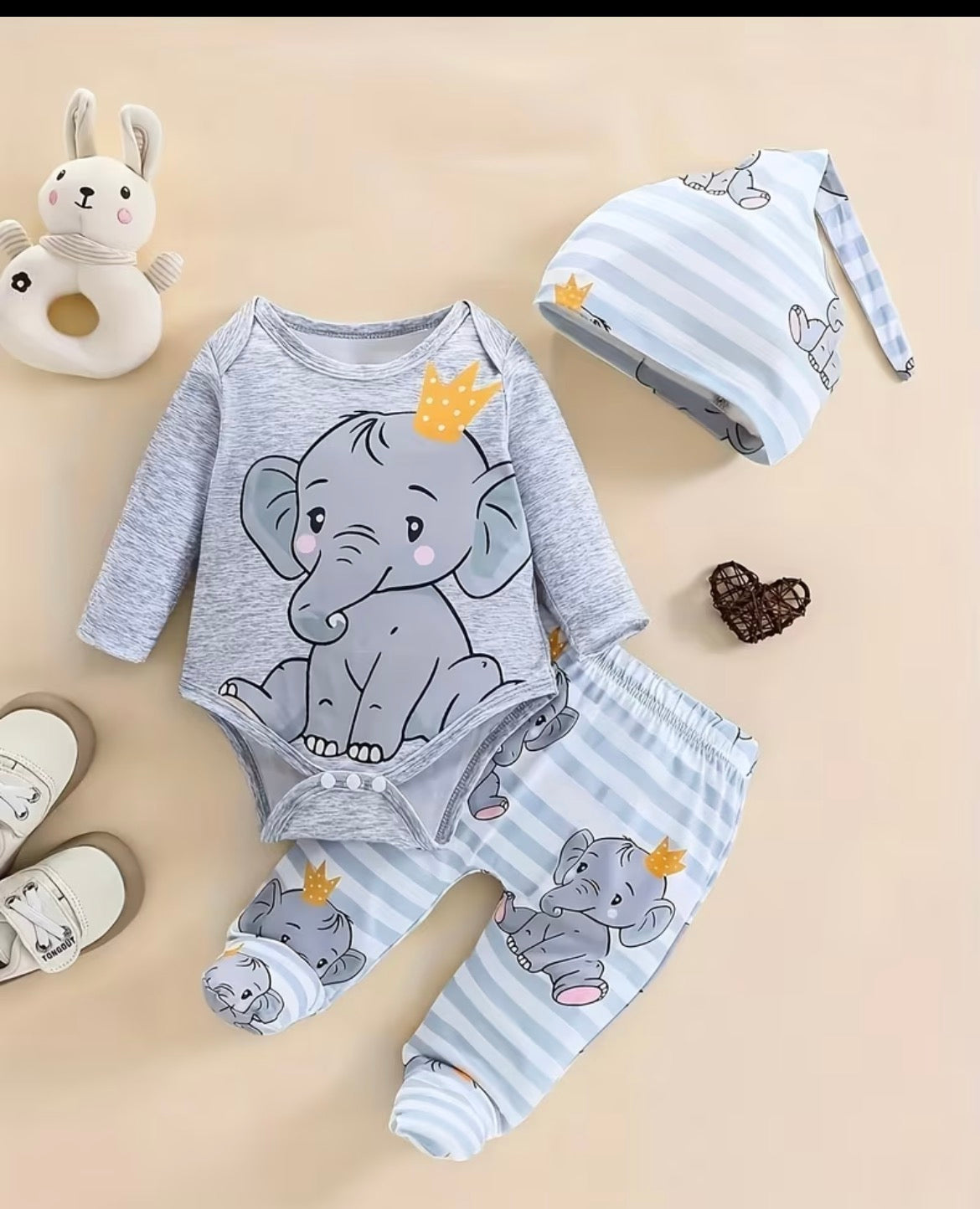 Elephant 3PC Baby Boy