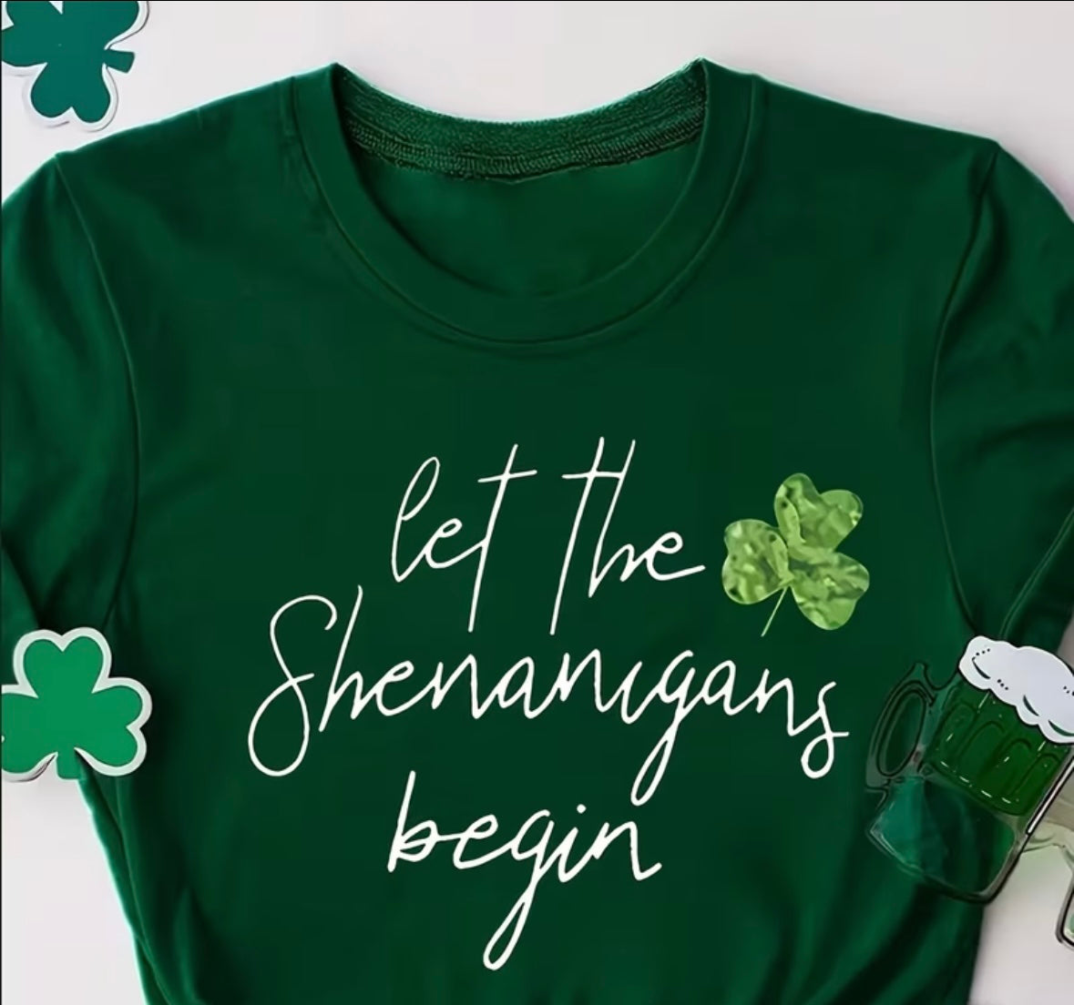 Let the mischief begin letter pattern print tshirt