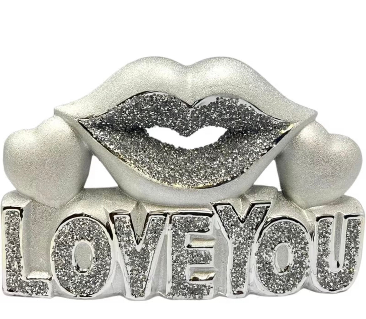 Love You Crushed Dimond ornament