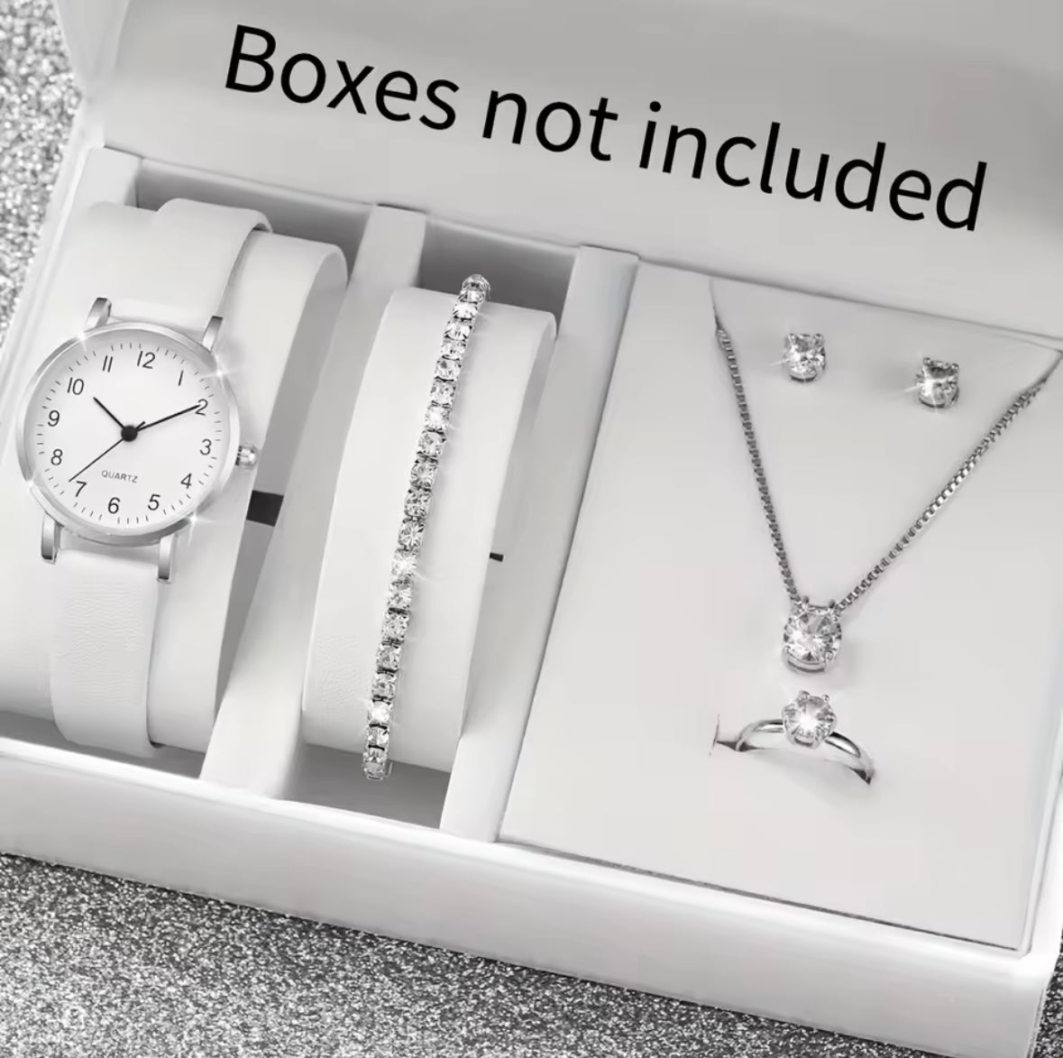 5/6pces Fashion Women’s Quartz Watch set