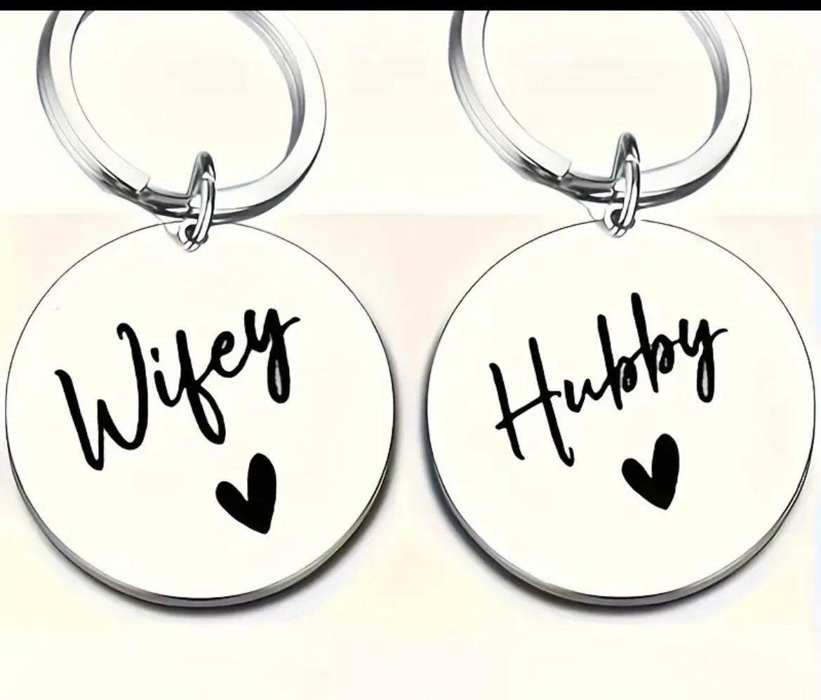 2PC Hubby & Wifey KeyRing