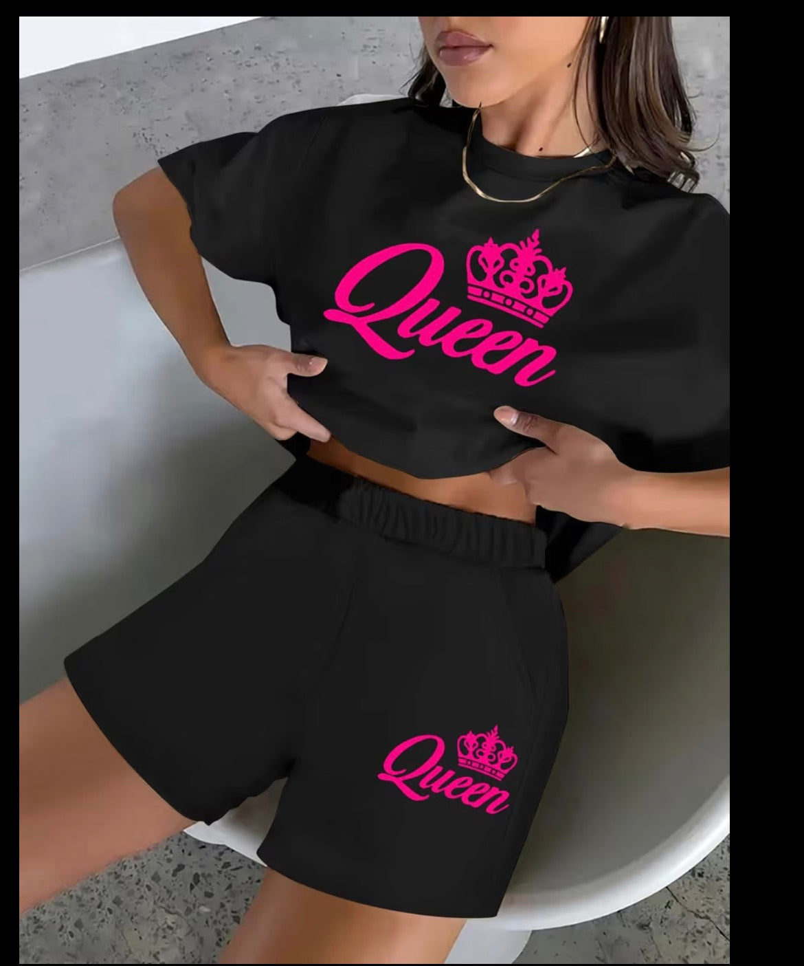 Women T-shirt & Shorts Set
