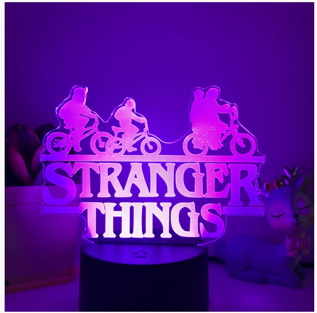 Stranger Things Night Light 3D LED Illusion Lamp with 16 Color Remote