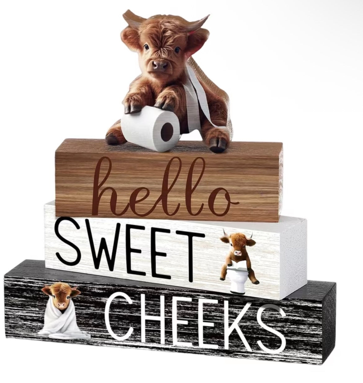 Highland Cow Decor Set
