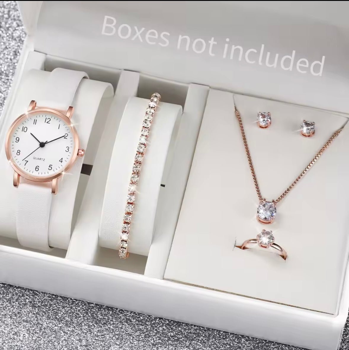5/6pces Fashion Women’s Quartz Watch set