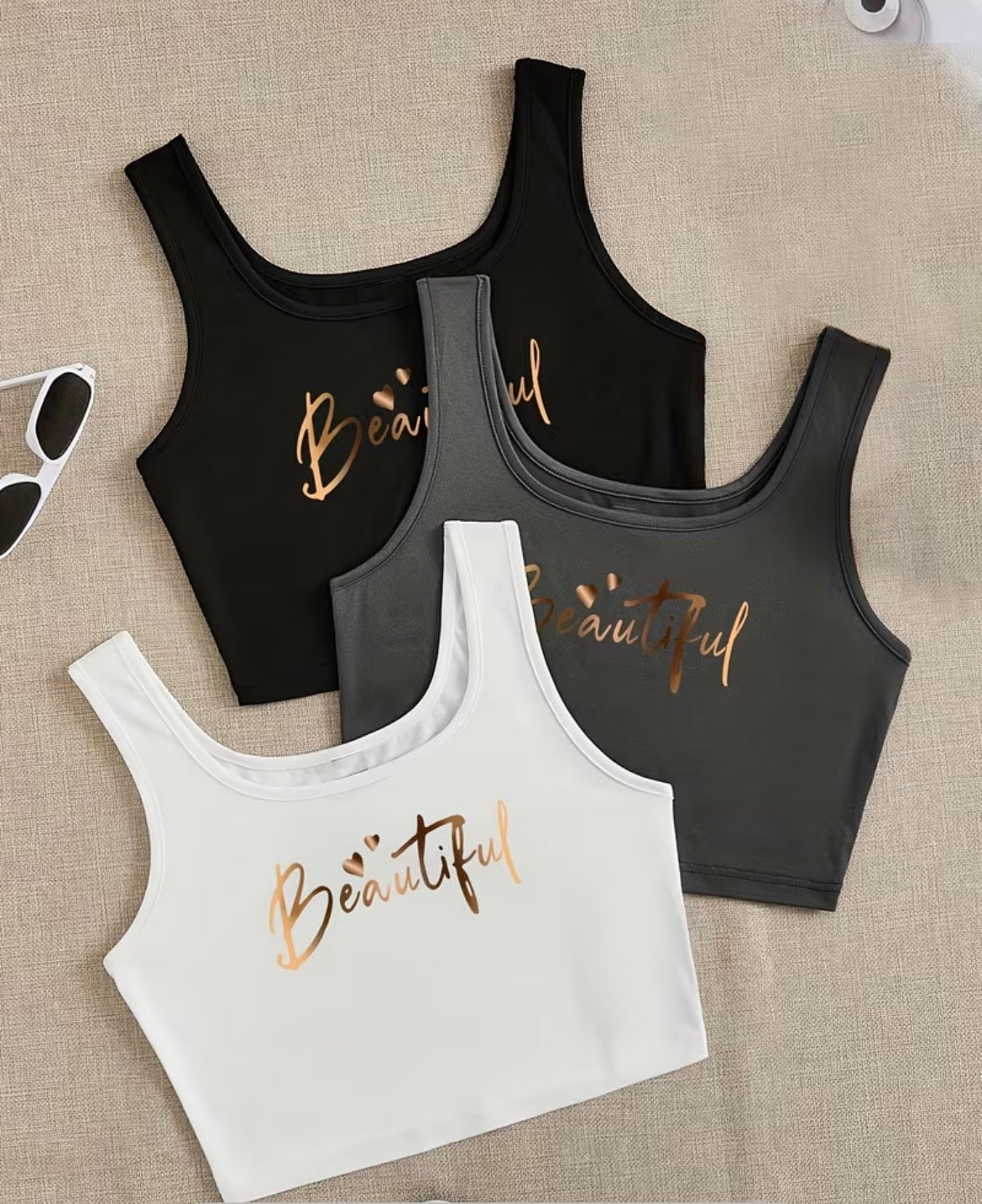 Women 3PCS Crop Top