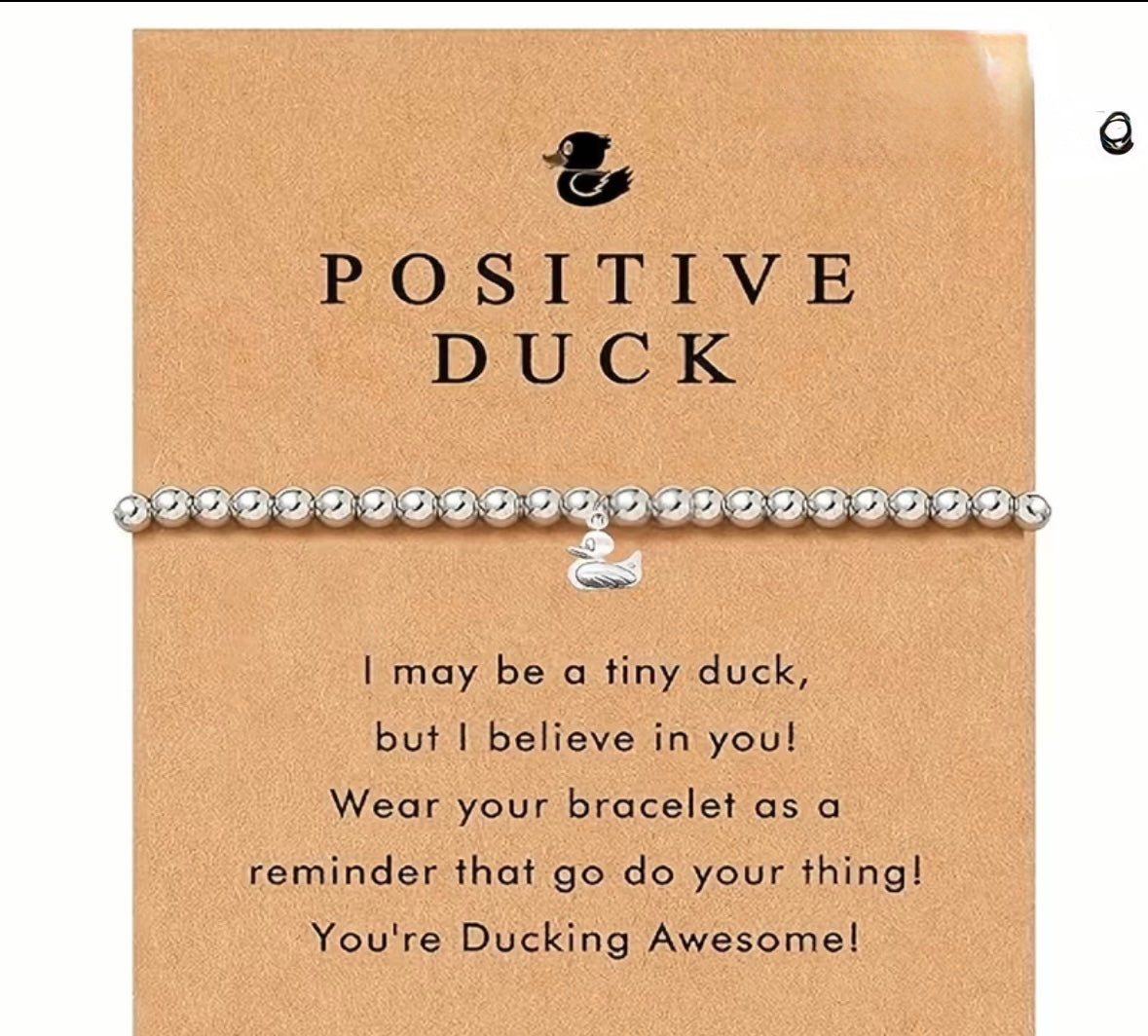 Cute Duckling Evil Eye charm bracelet