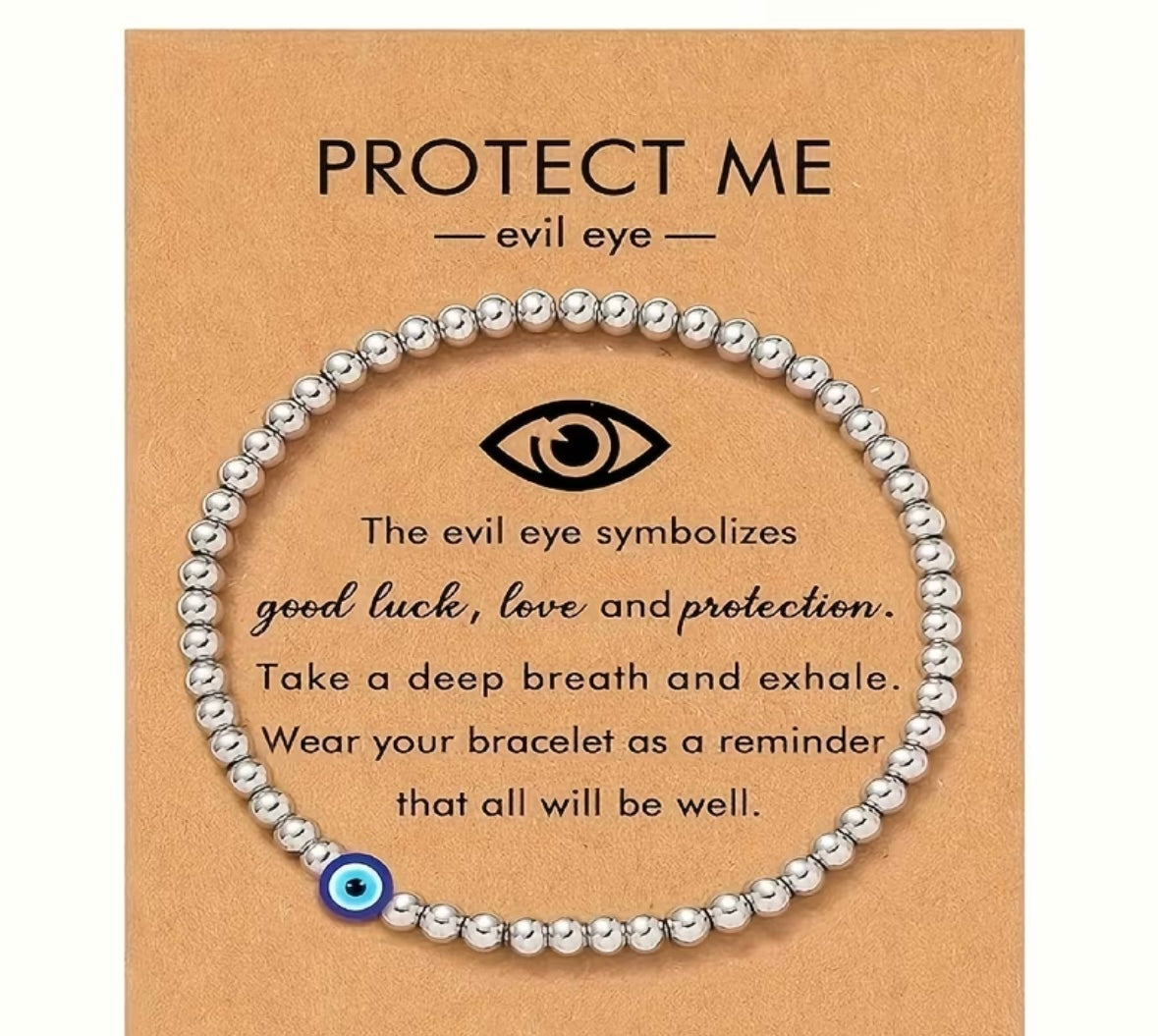 Cute Duckling Evil Eye charm bracelet