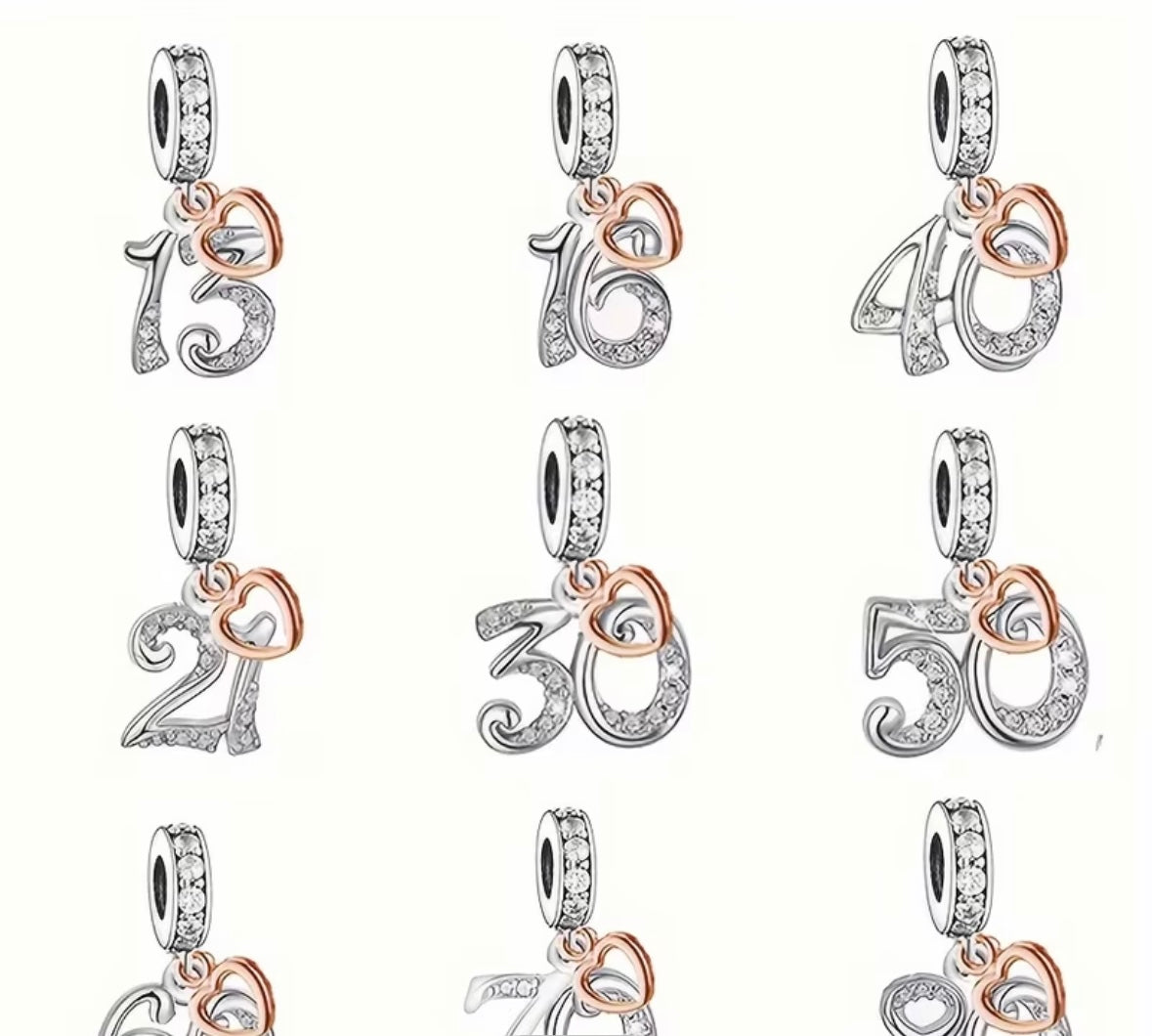 925 Sterling Silver Digital Series Design Charm