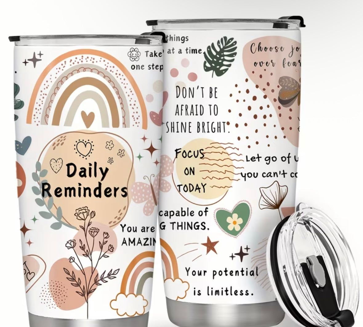 20oz Inspirational Quote Stainless Steel Tumbler