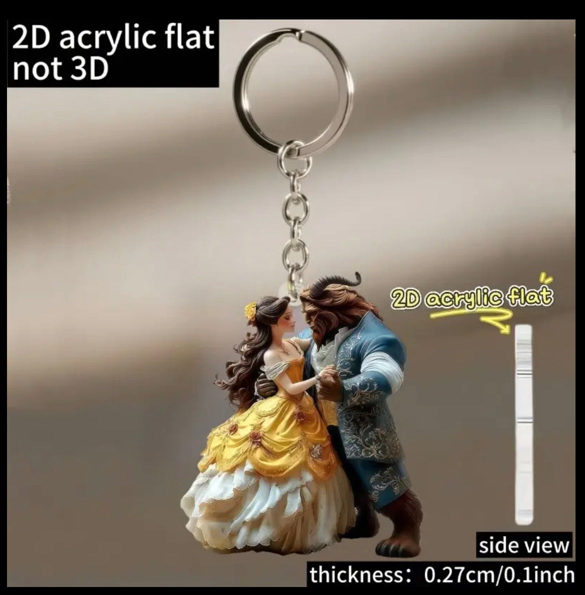 Beauty & Beast KeyRing